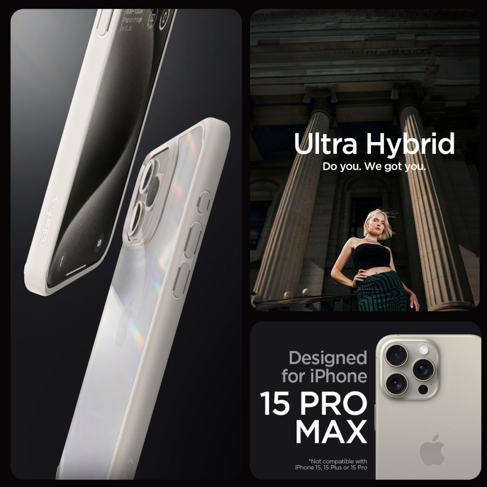KRYT SPIGEN ULTRA HYBRID IPHONE 15 PRO MAX NATURAL TITANIUM