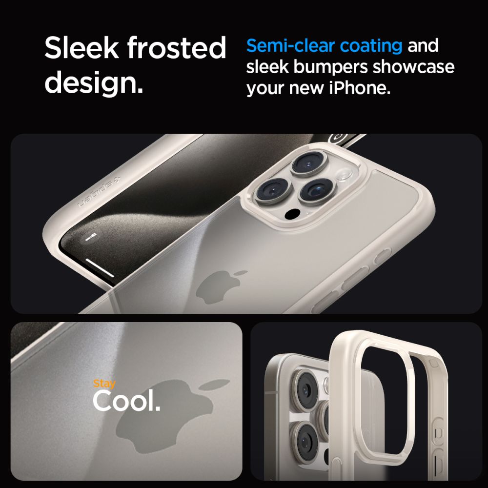 KRYT SPIGEN ULTRA HYBRID IPHONE 15 PRO MAX NATURAL TITANIUM