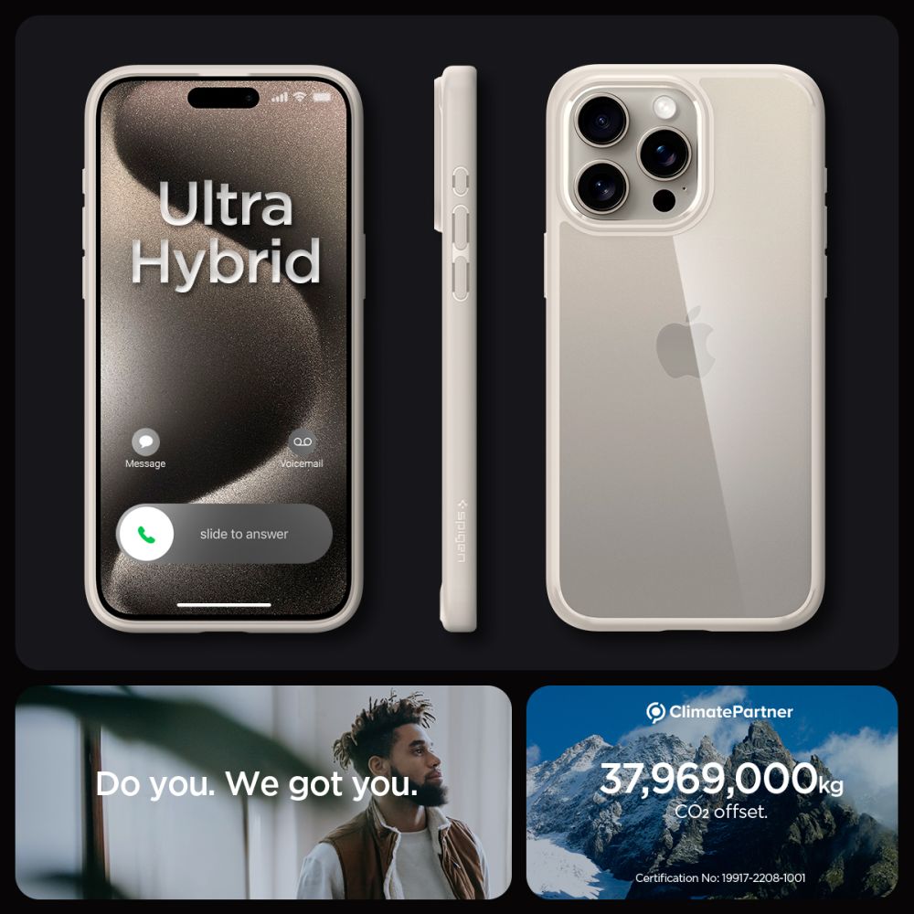 KRYT SPIGEN ULTRA HYBRID IPHONE 15 PRO MAX NATURAL TITANIUM