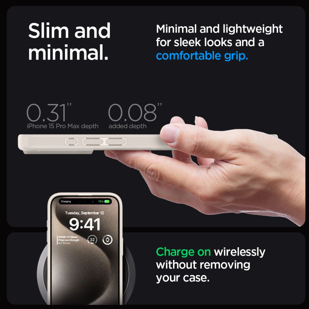 KRYT SPIGEN ULTRA HYBRID IPHONE 15 PRO NATURAL TITANIUM