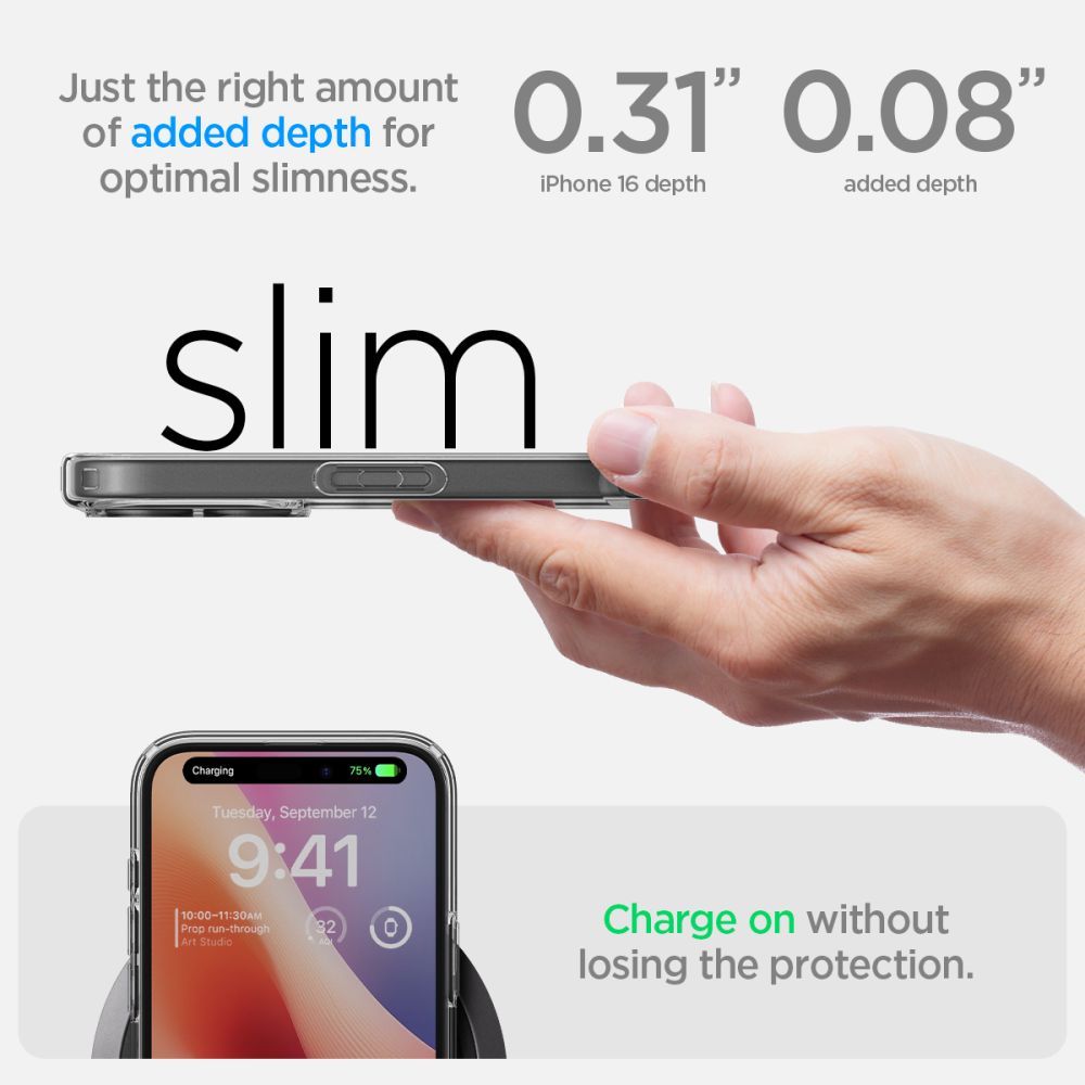  SPIGEN ULTRA HYBRID IPHONE 16 CRYSTAL CLEAR