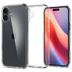  SPIGEN ULTRA HYBRID IPHONE 16 CRYSTAL CLEAR