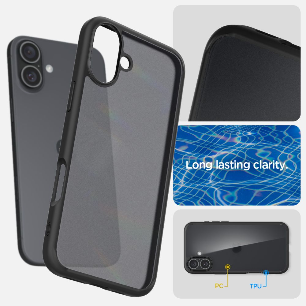  SPIGEN ULTRA HYBRID IPHONE 16 FROST BLACK