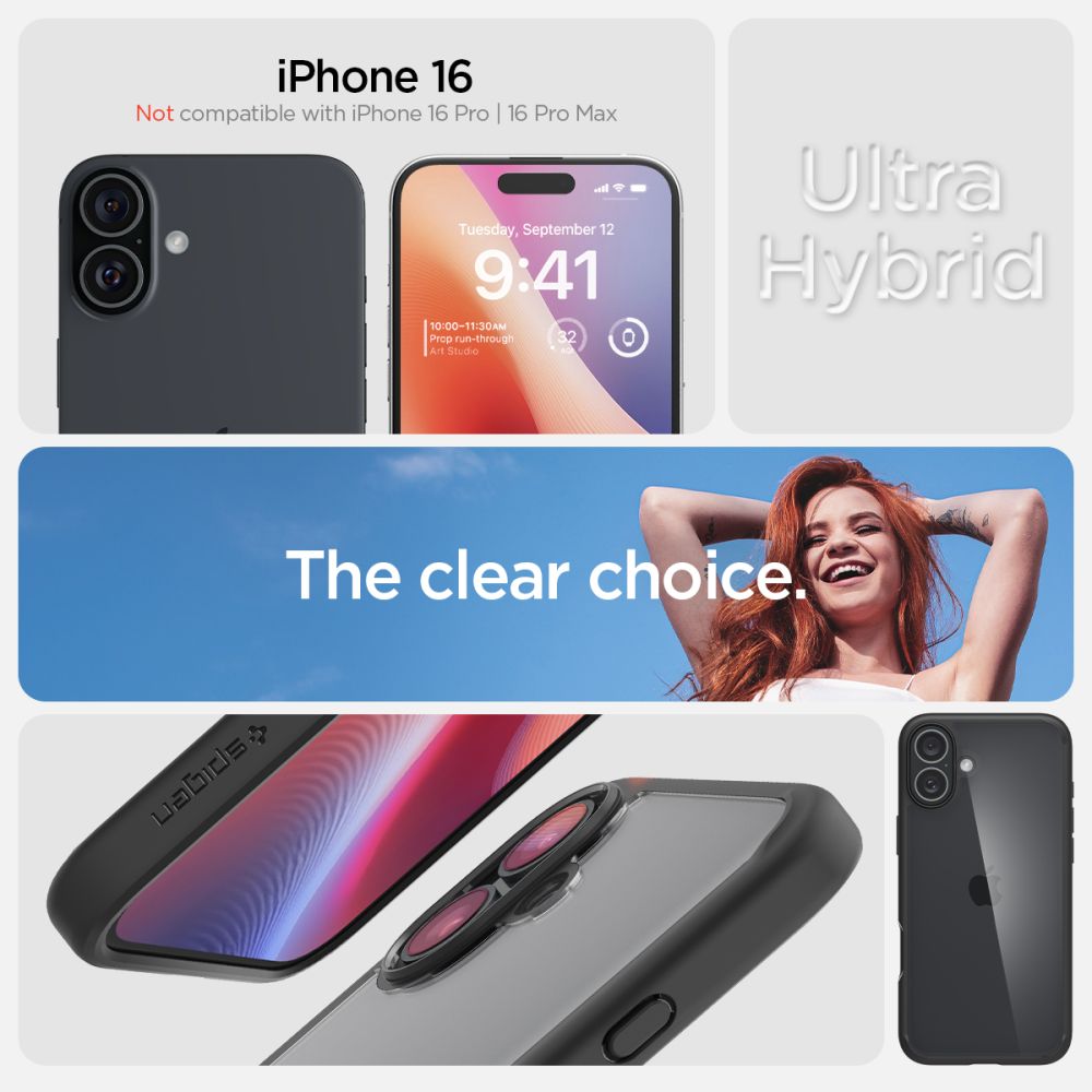 KRYT SPIGEN ULTRA HYBRID IPHONE 16 MATTE BLACK