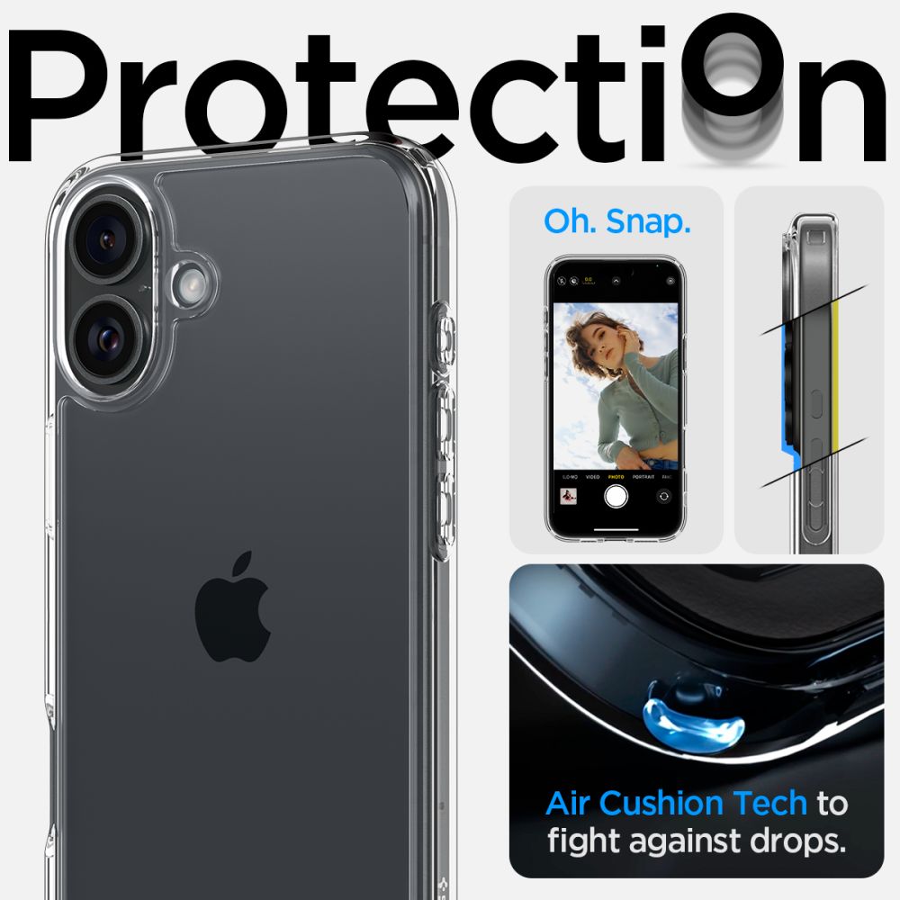 KRYT SPIGEN ULTRA HYBRID IPHONE 16 PLUS CRYSTAL CLEAR