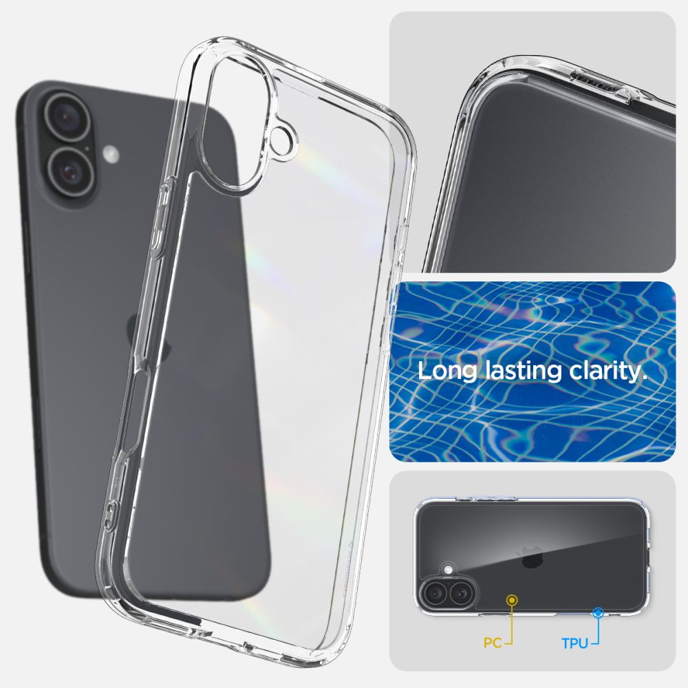 KRYT SPIGEN ULTRA HYBRID IPHONE 16 PLUS CRYSTAL CLEAR