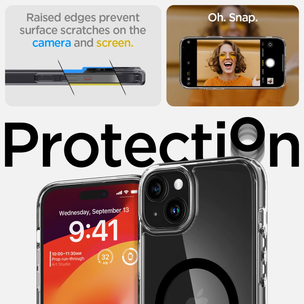 KRYT SPIGEN ULTRA HYBRID MAG MAGSAFE IPHONE 15 BLACK