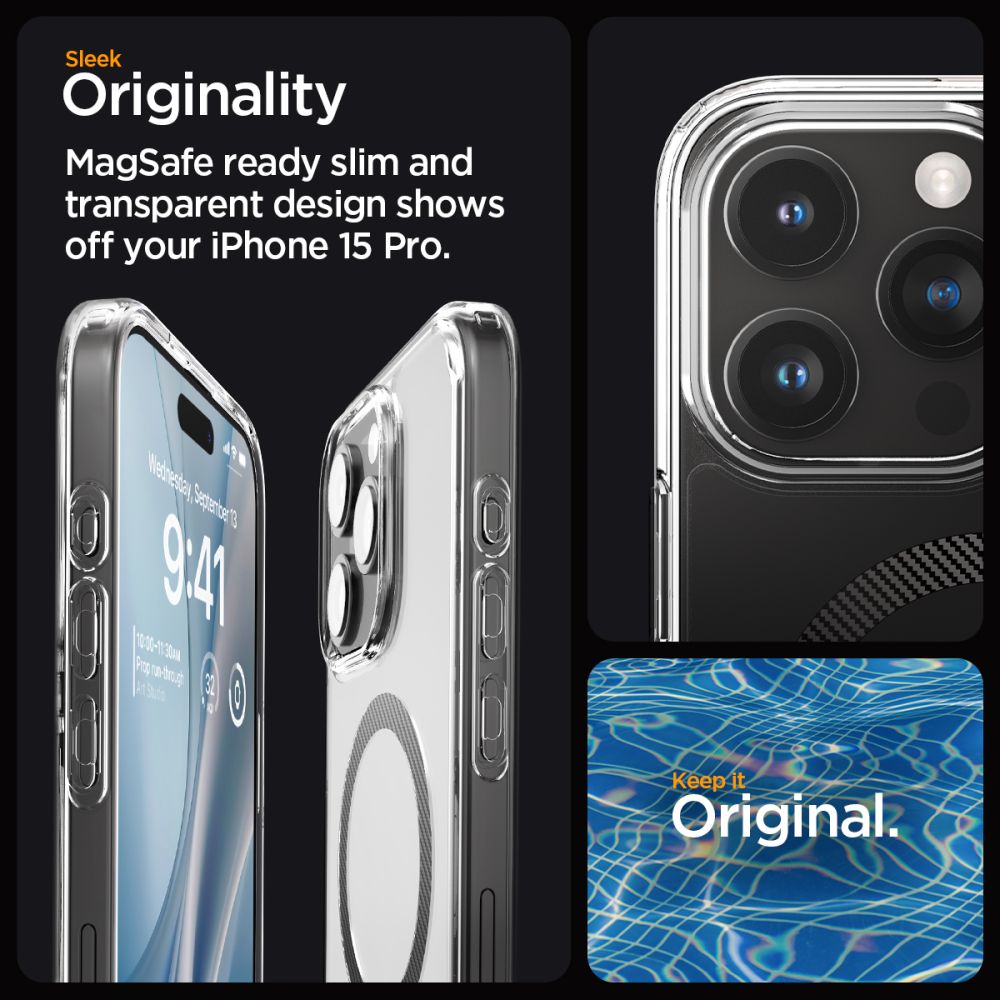 KRYT SPIGEN ULTRA HYBRID MAG MAGSAFE IPHONE 15 PRO CARBON FIBER