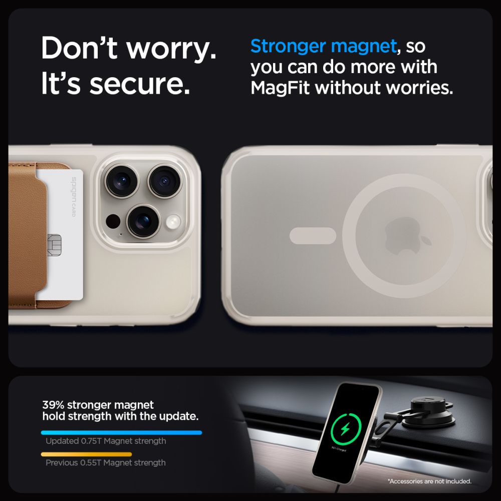 KRYT SPIGEN ULTRA HYBRID MAG MAGSAFE IPHONE 15 PRO FROST NATURAL TITANIUM