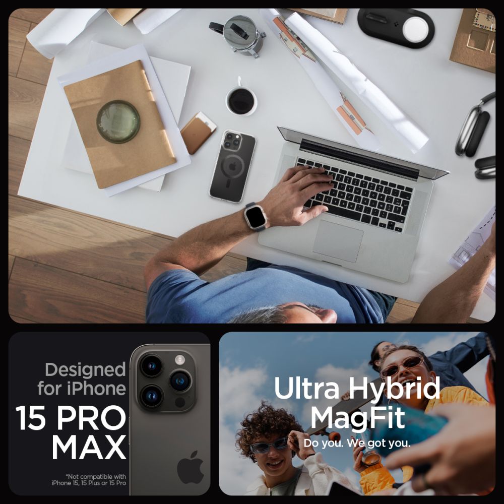 KRYT SPIGEN ULTRA HYBRID MAG MAGSAFE IPHONE 15 PRO MAX CARBON FIBER