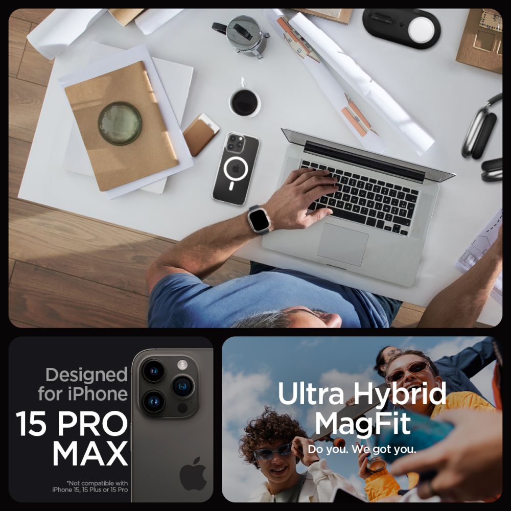 KRYT SPIGEN ULTRA HYBRID MAG MAGSAFE IPHONE 15 PRO MAX WHITE