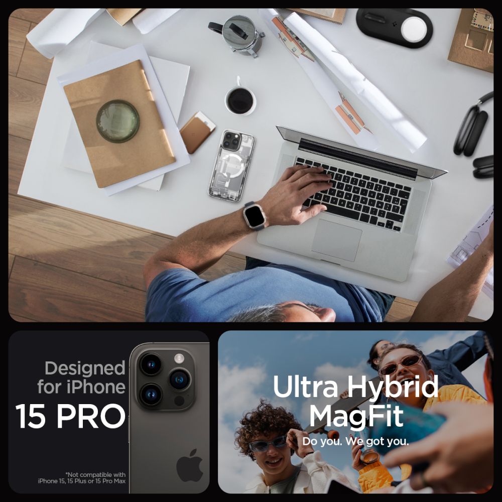 KRYT SPIGEN ULTRA HYBRID MAG MAGSAFE IPHONE 15 PRO ZERO ONE WHITE