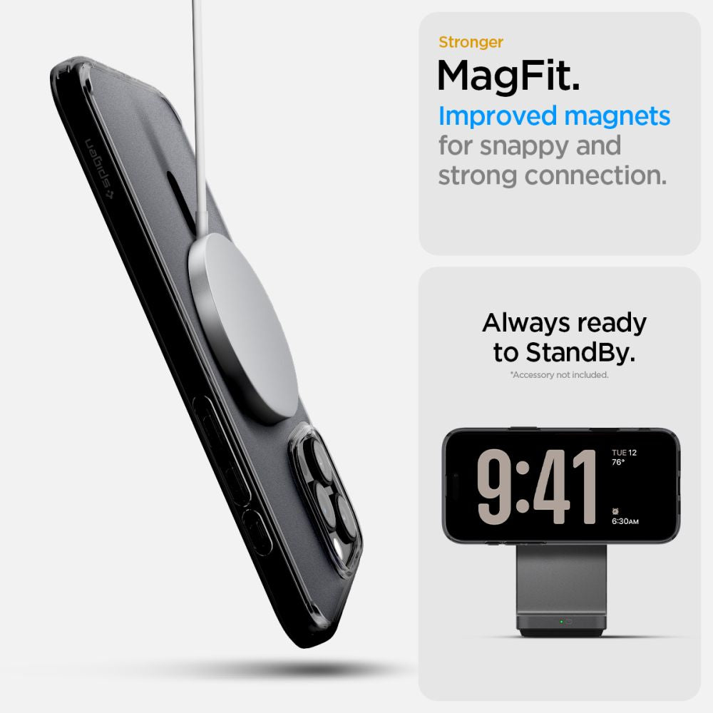 KRYT SPIGEN ULTRA HYBRID ”T” MAG MAGSAFE IPHONE 16 PRO MAX FROST BLACK
