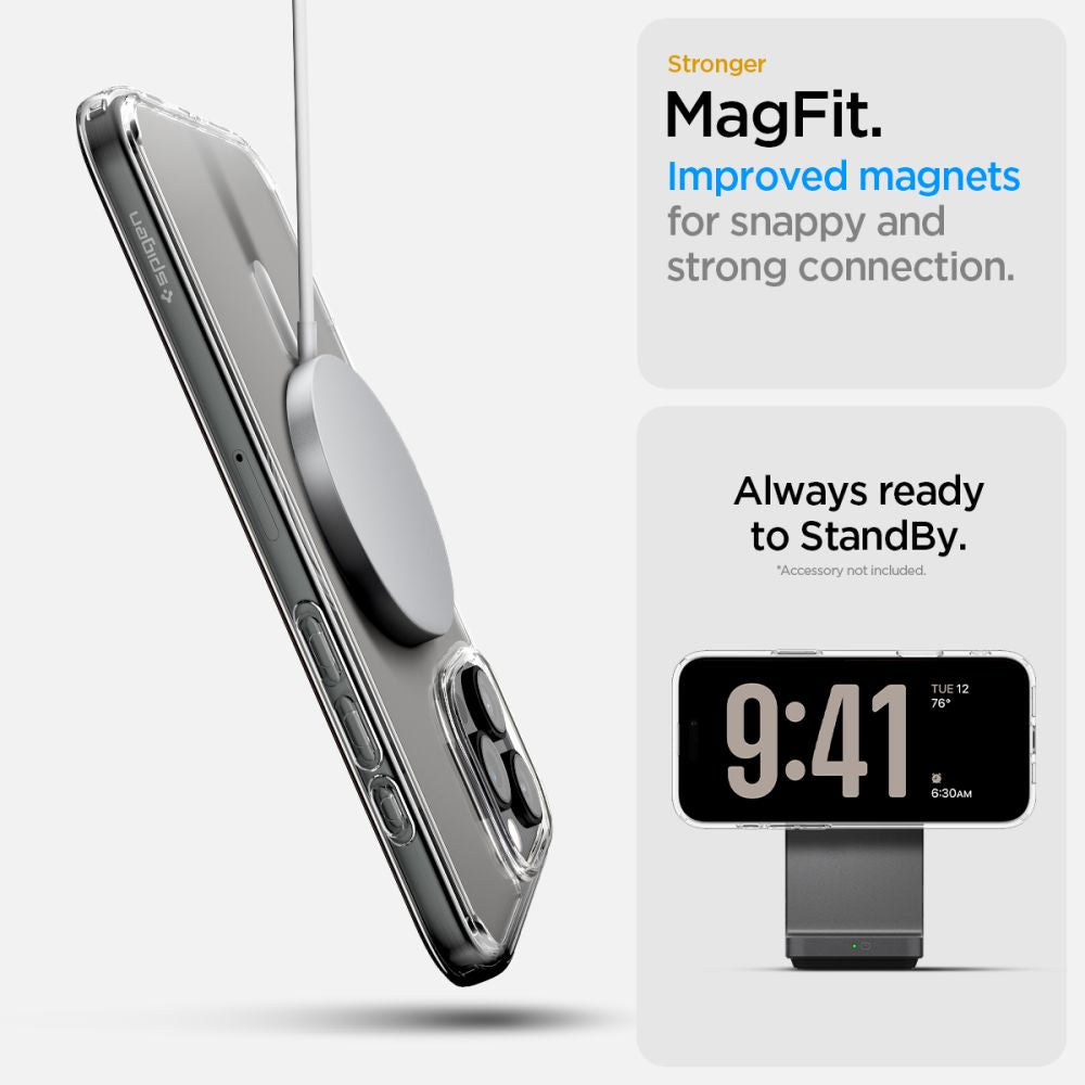 KRYT SPIGEN ULTRA HYBRID ”T” MAG MAGSAFE IPHONE 16 PRO MAX WHITE
