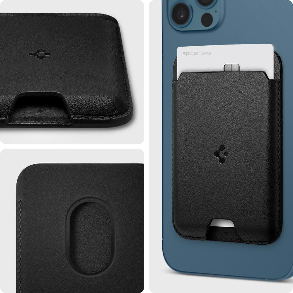 SPIGEN VALENTINUS MAGSAFE UNIVERSAL MAGNETIC CARD HOLDER BLACK