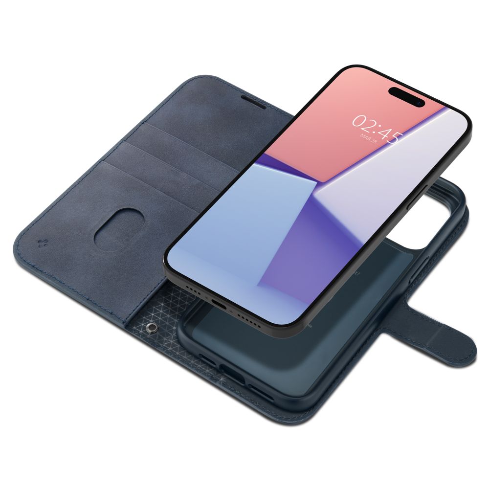 KNIŽKOVÝ KRYT SPIGEN WALLET ”S” PRO IPHONE 15 PRO NAVY