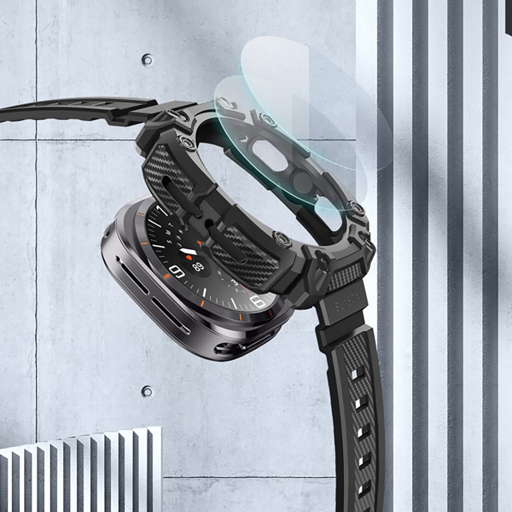 PUZDRO SUPCASE IBLSN ARMORBOX & TEMPERED GLASS 2-PACK SAMSUNG GALAXY WATCH ULTRA (47 MM) BLACK
