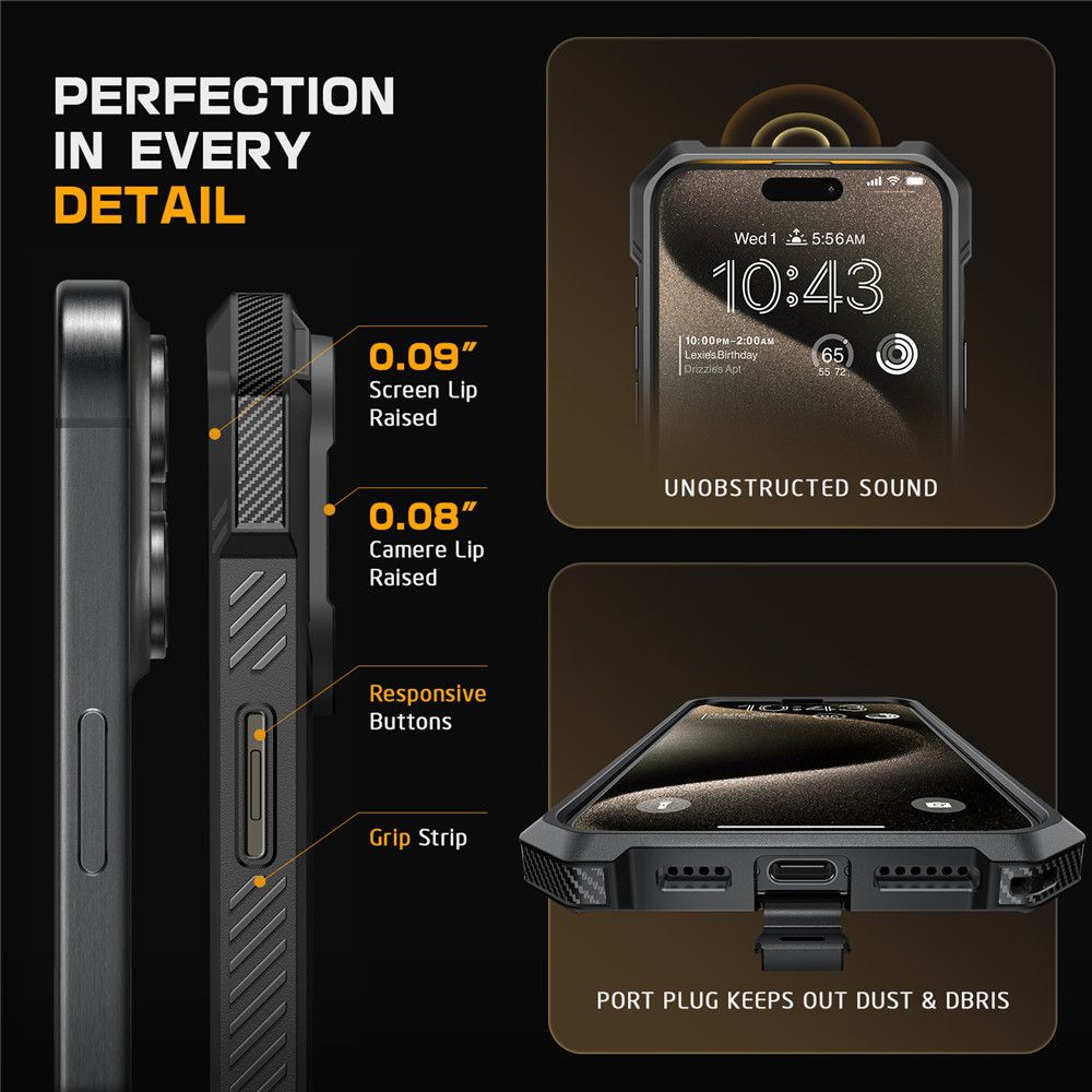 KRYT SUPCASE UB GRIP MAG MAGSAFE IPHONE 16 PRO MAX BLACK