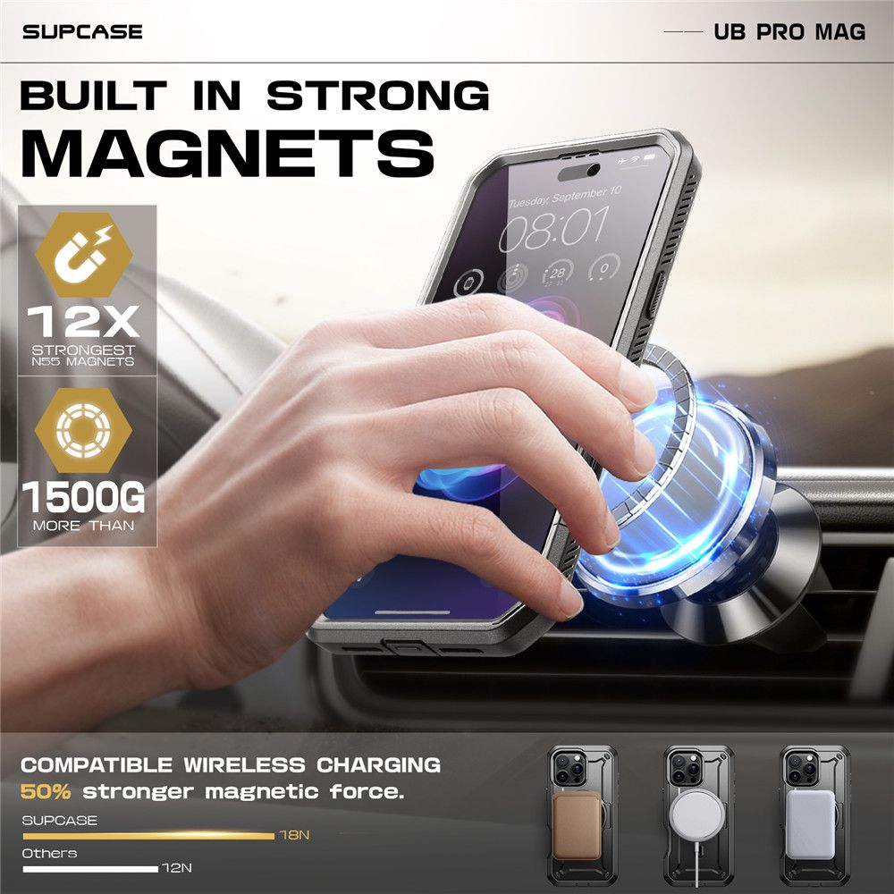  SUPCASE UB PRO MAG MAGSAFE IPHONE 16 PRO CRNA