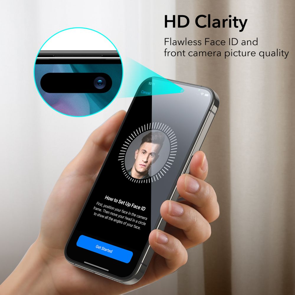TVRDENÉ SKLO ESR TEMPERED GLASS 2-PACK IPHONE 15 PRO BLACK