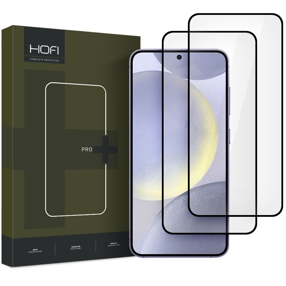 TVRĐENO STAKLO HOFI GLASS PRO+ 2-PACK GALAXY S25+ PLUS CRNA 