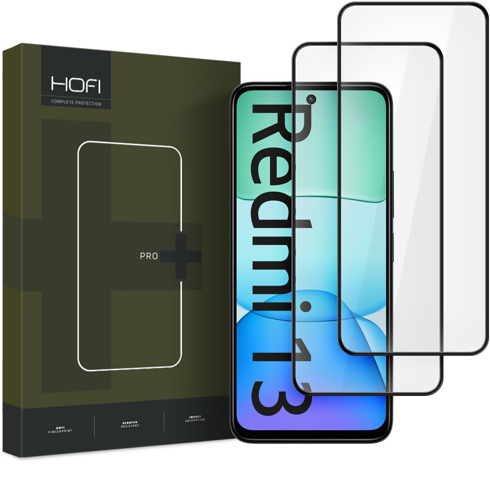2X TVRDENÉ SKLO HOFI GLASS PRO+ 2-PACK XIAOMI REDMI 13 BLACK