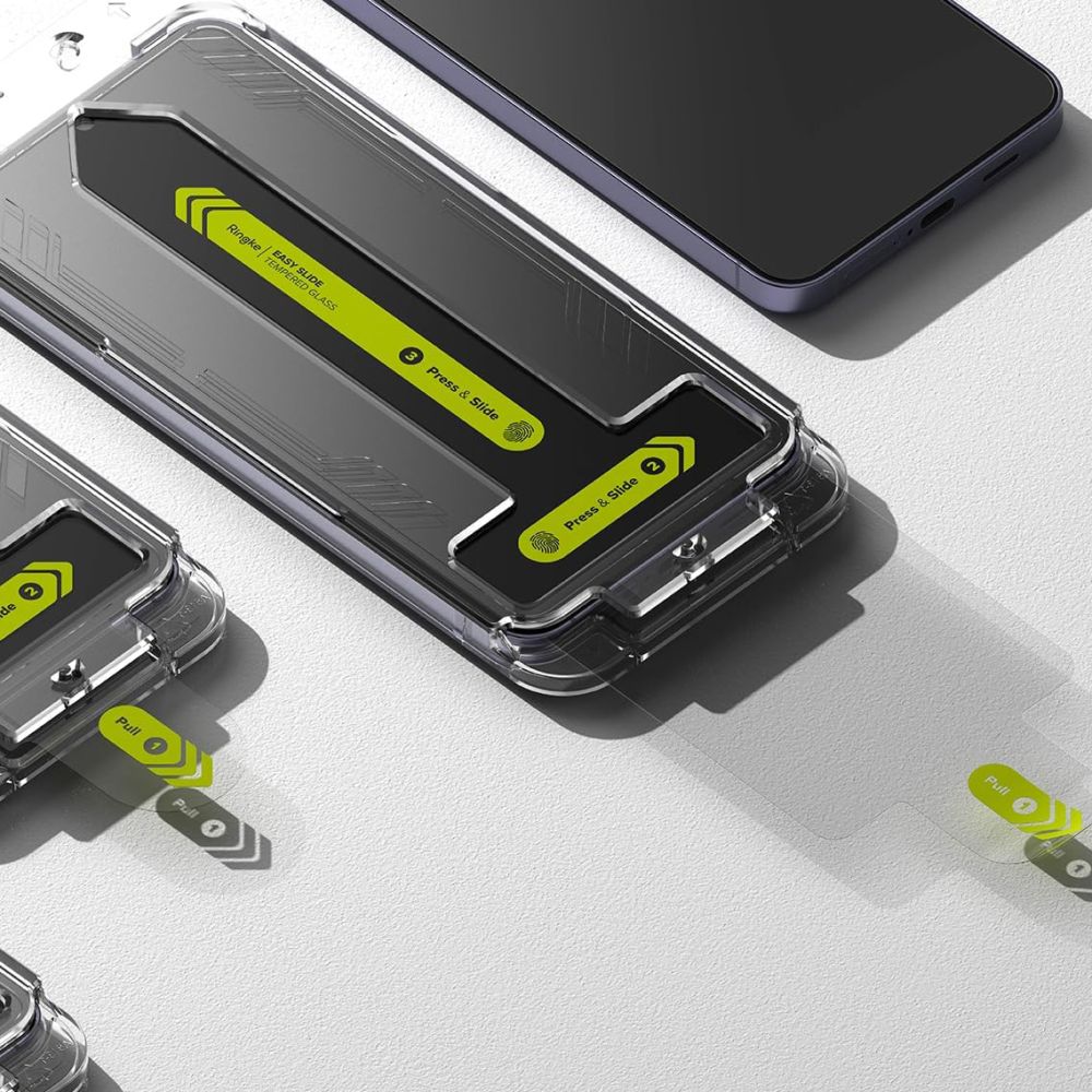 2X TVRDENÉ SKLO S INŠTALAČNÝM RÁMIKOM  RINGKE EASY SLIDE 2-PACK GALAXY S24 CLEAR