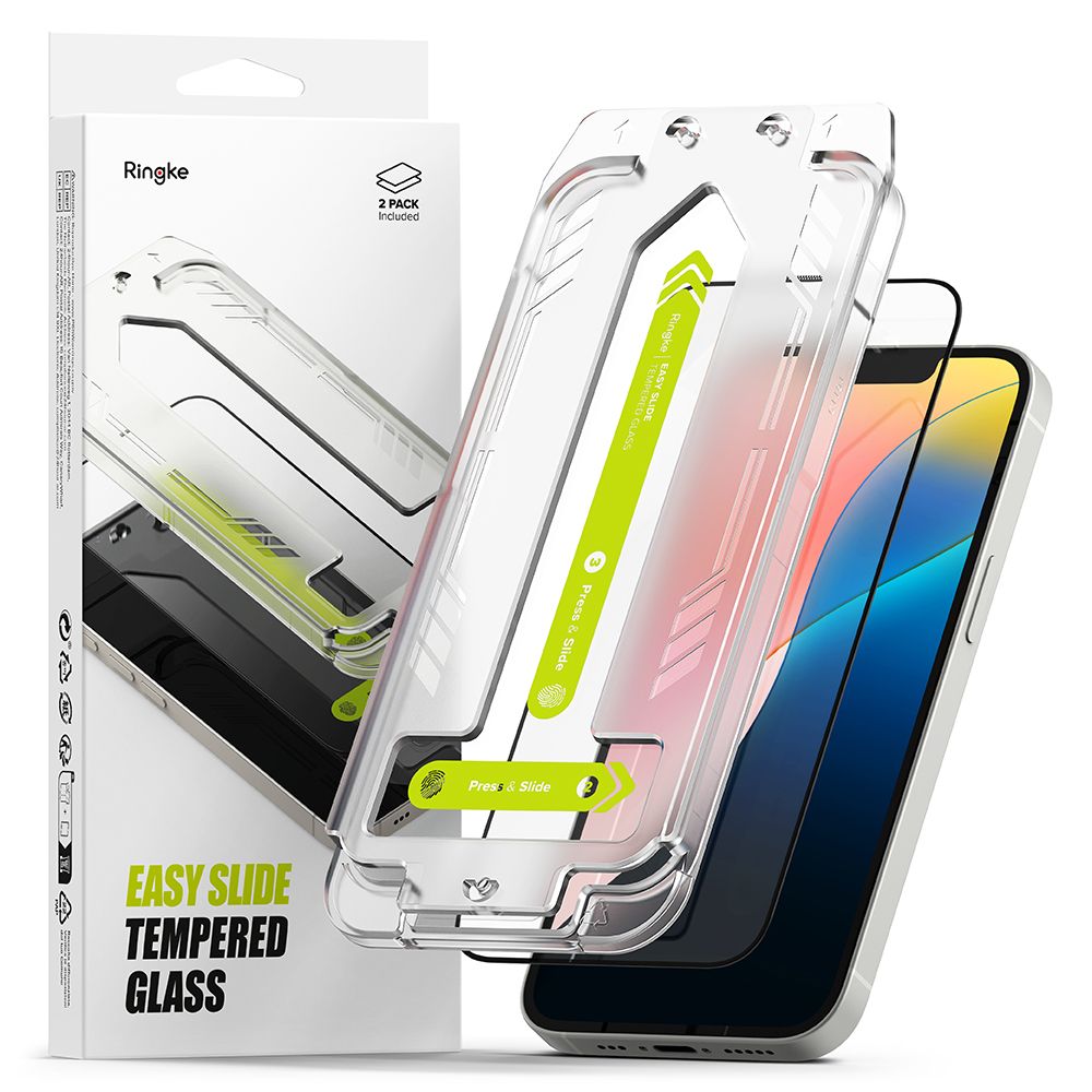 TVRĐENO STAKLO RINGKE EASY SLIDE 2-PACK IPHONE 13 / 13 PRO / 14 / 16E PROZIRNO