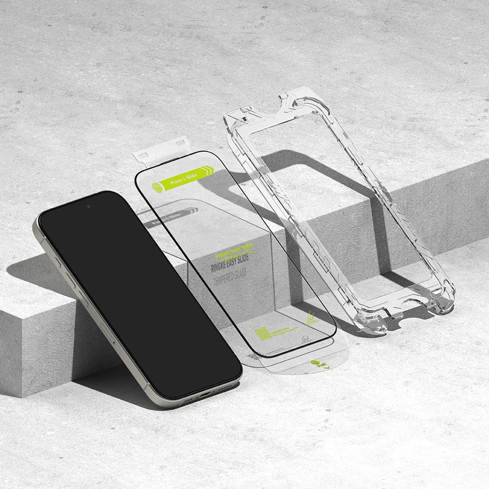 TVRĐENO STAKLO RINGKE EASY SLIDE 2-PACK IPHONE 16 PRO CRNA 