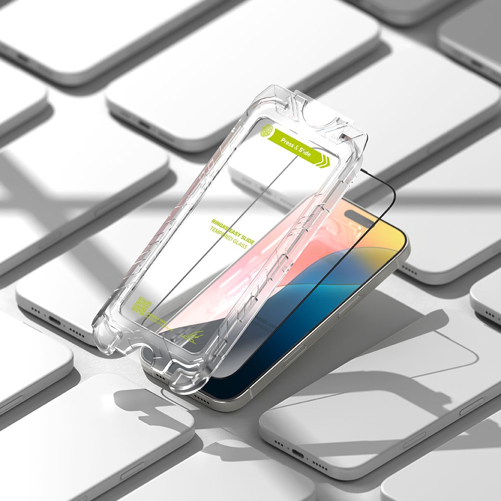 TVRĐENO STAKLO RINGKE EASY SLIDE 2-PACK IPHONE 16 PRO MAX CRNA