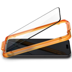 TVRĐENO STAKLO SPIGEN ALM GLASS FC 2-PACK IPHONE 15 PRO CRNA 