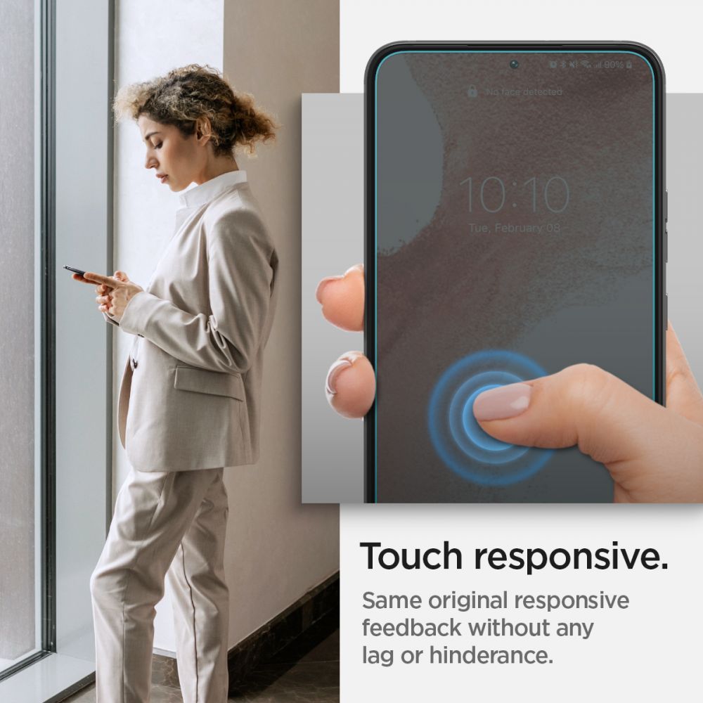 TVRDENÉ SKLO  SPIGEN GLAS.TR ”EZ FIT” 2-PACK GALAXY S22