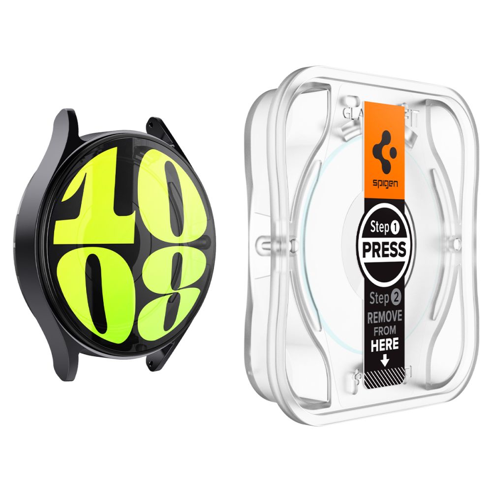2X TVRDENÉ SKLO NA GALAXY WATCH 7 ( 40 MM ) SPIGEN GLAS.TR ”EZ-FIT” 2-PACK CLEAR