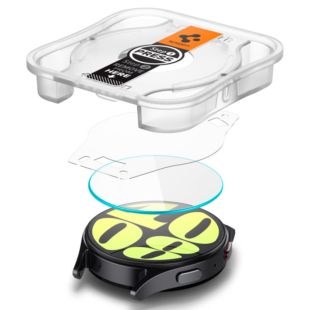 2X TVRDENÉ SKLO NA GALAXY WATCH 7 ( 40 MM ) SPIGEN GLAS.TR ”EZ-FIT” 2-PACK CLEAR