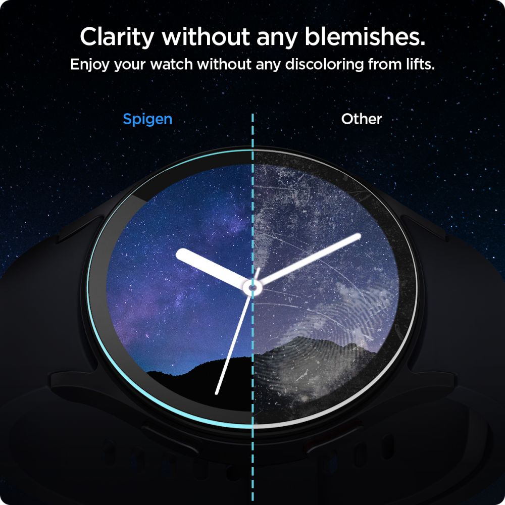 2X TVRDENÉ SKLO NA GALAXY WATCH 7 ( 40 MM ) SPIGEN GLAS.TR ”EZ-FIT” 2-PACK CLEAR