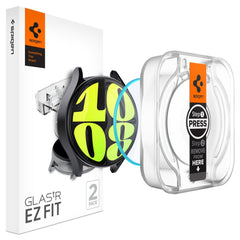 2X TVRDENÉ SKLO NA GALAXY WATCH 7 ( 40 MM ) SPIGEN GLAS.TR ”EZ-FIT” 2-PACK CLEAR