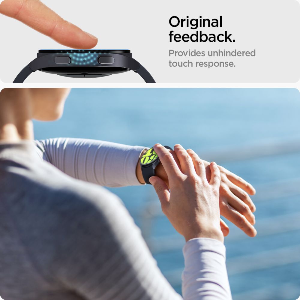 2X TVRDENÉ SKLO NA GALAXY WATCH 7 ( 44 MM ) SPIGEN GLAS.TR ”EZ-FIT” 2-PACK CLEAR