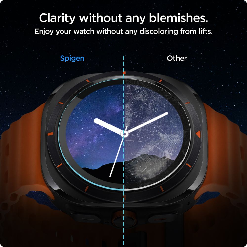 TVRDENÉ SKLO SPIGEN GLAS.TR ”EZ-FIT” 2-PACK GALAXY WATCH ULTRA (47 MM) CLEAR