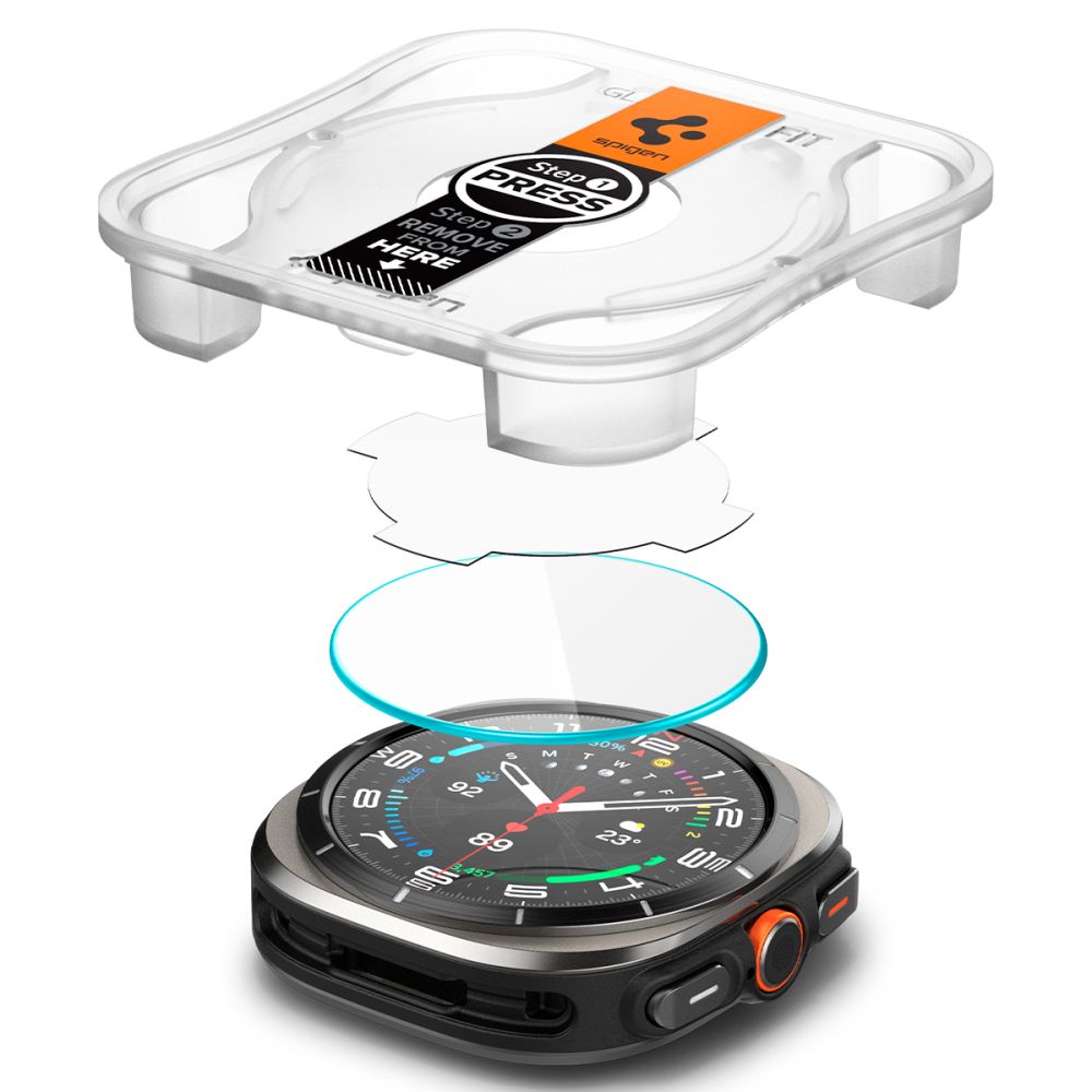 TVRDENÉ SKLO SPIGEN GLAS.TR ”EZ-FIT” 2-PACK GALAXY WATCH ULTRA (47 MM) CLEAR