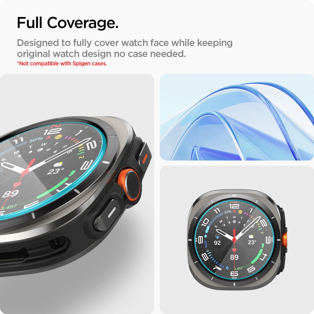 TVRDENÉ SKLO SPIGEN GLAS.TR ”EZ-FIT” 2-PACK GALAXY WATCH ULTRA (47 MM) CLEAR