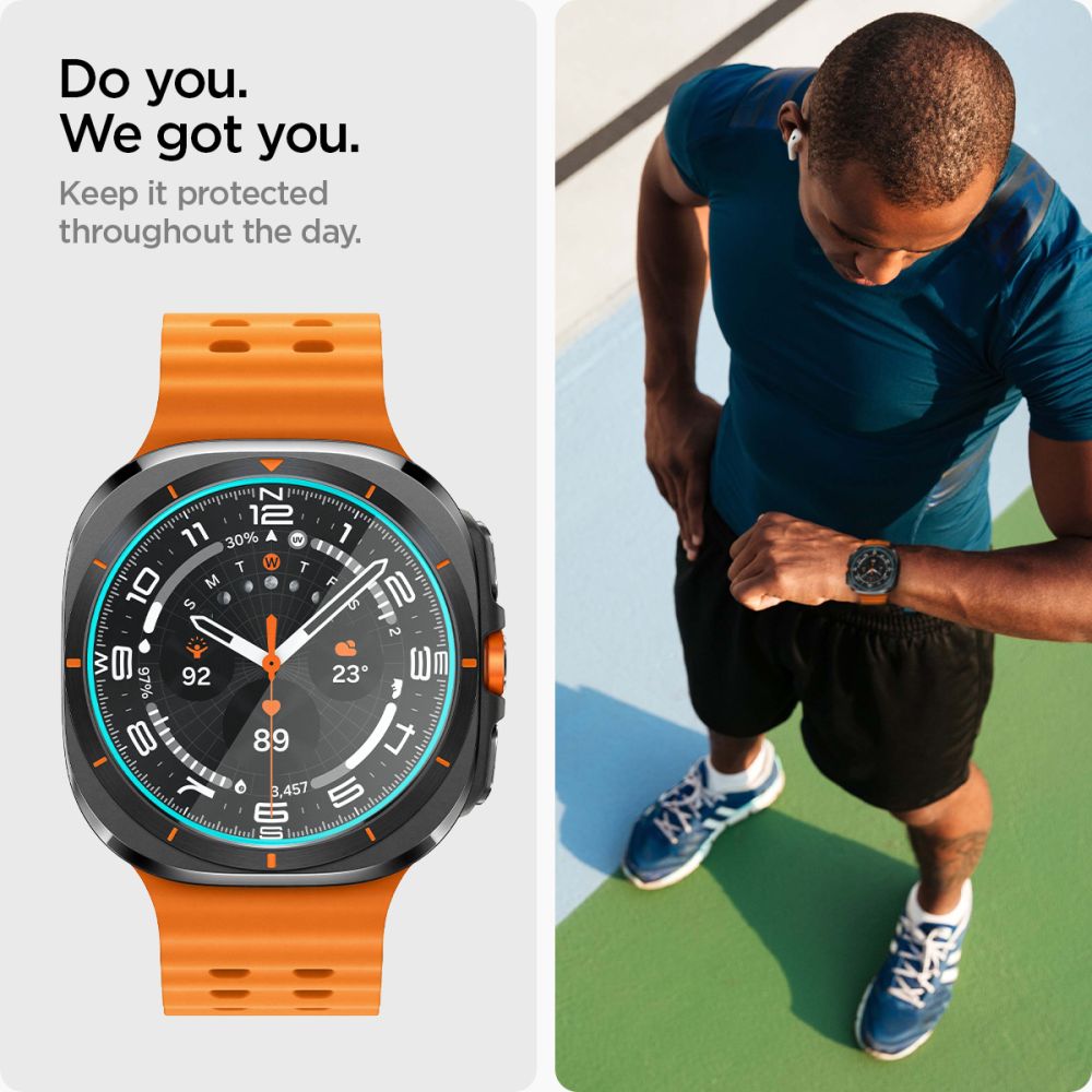 TVRDENÉ SKLO SPIGEN GLAS.TR ”EZ-FIT” 2-PACK GALAXY WATCH ULTRA (47 MM) CLEAR