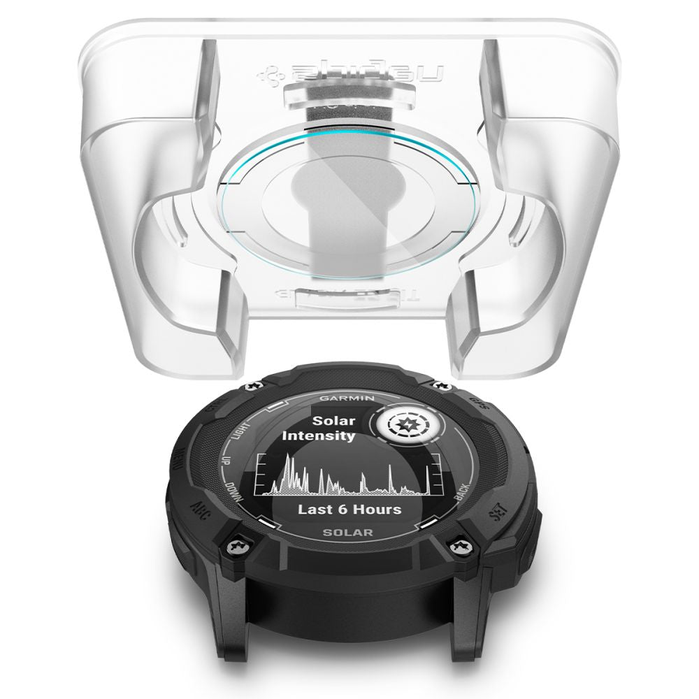 TVRDENÉ SKLO NA GARMIN INSTINCT 2X SOLAR SPIGEN GLAS.TR ”EZ FIT” 2-PACK CLEAR