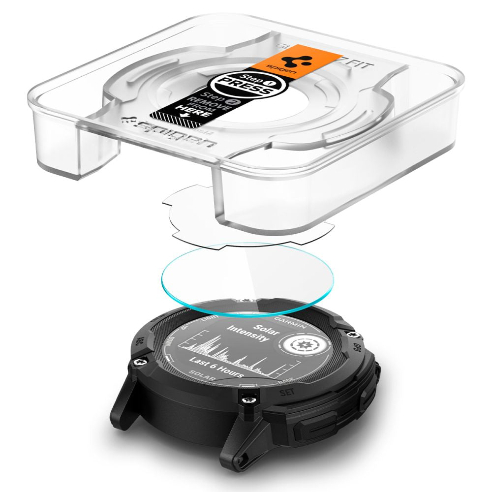 TVRDENÉ SKLO NA GARMIN INSTINCT 2X SOLAR SPIGEN GLAS.TR ”EZ FIT” 2-PACK CLEAR