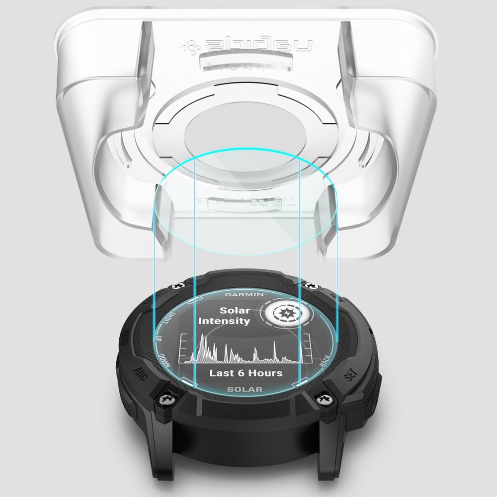 TVRDENÉ SKLO NA GARMIN INSTINCT 2X SOLAR SPIGEN GLAS.TR ”EZ FIT” 2-PACK CLEAR
