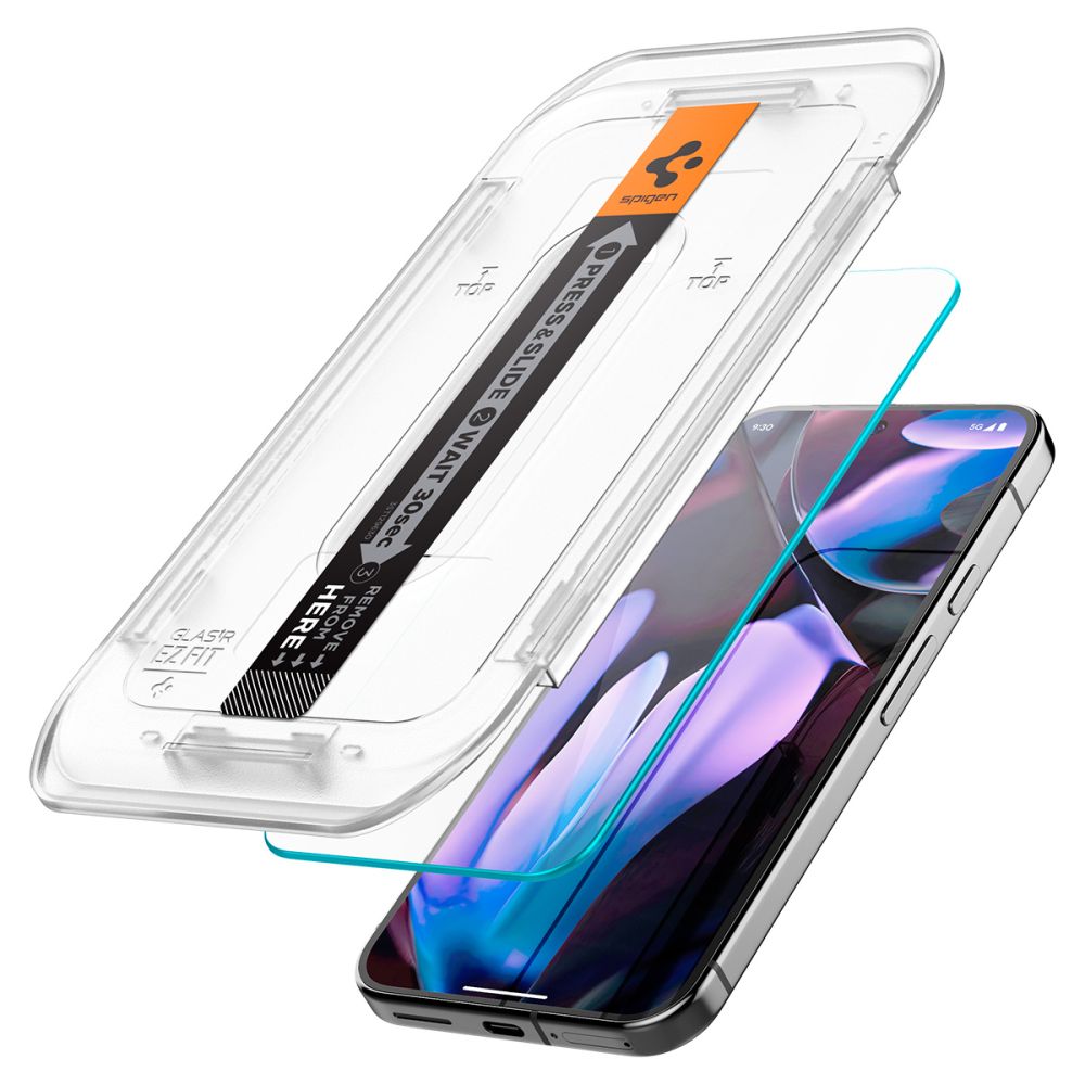 TVRĐENO STAKLO SPIGEN GLAS.TR "EZ FIT" 2-PACK GOOGLE PIXEL 9 / 9 PRO PROZIRNO
