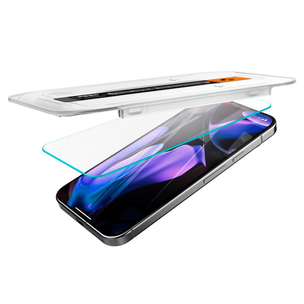 TVRĐENO STAKLO SPIGEN GLAS.TR "EZ FIT" 2-PACK GOOGLE PIXEL 9 / 9 PRO PROZIRNO