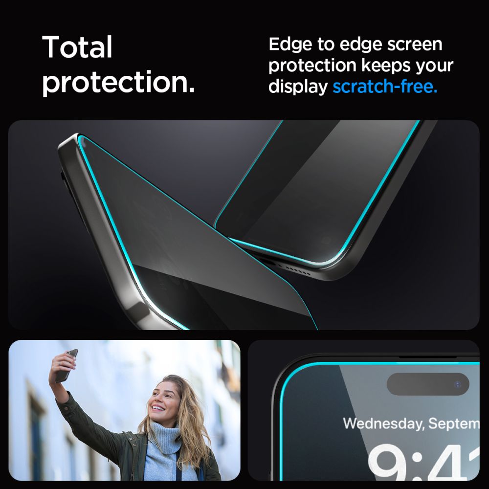 TVRĐENO STAKLO SPIGEN GLAS.TR ”EZ FIT” 2-PACK IPHONE 15 PLUS PRIVATNOST