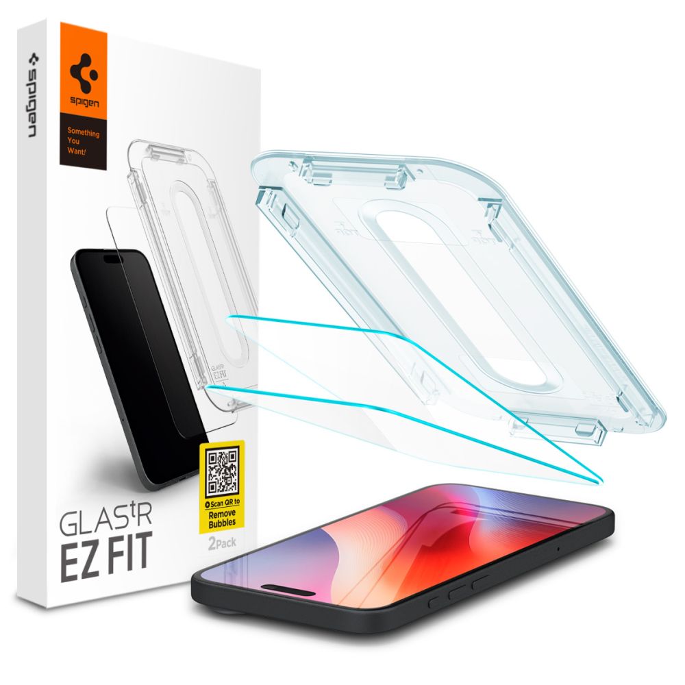 TVRĐENO STAKLO SPIGEN GLAS.TR "EZ FIT" 2-PACK IPHONE 16 PRO MAX PROZIRNO 