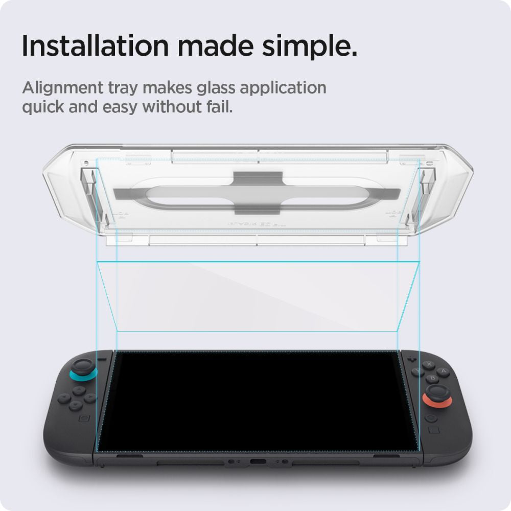 TVRDENÉ SKLO SPIGEN GLAS.TR ”EZ FIT” 2-PACK NINTENDO SWITCH 2 CLEAR
