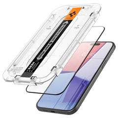 TVRĐE STAKLO SPIGEN GLAS.TR "EZ FIT" FC IPHONE 15 CRNA 